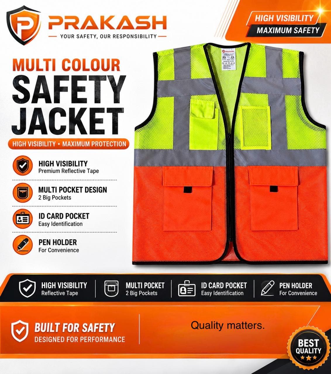 Prakash safety jackets range