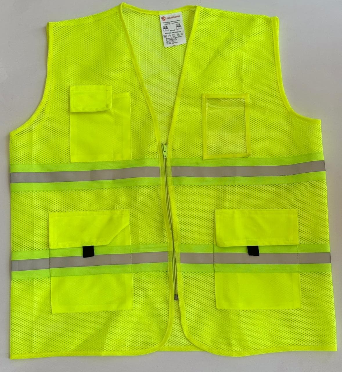 Hi-Vis Green Multi-Pocket Safety Jacket
